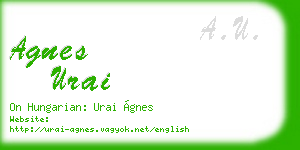 agnes urai business card