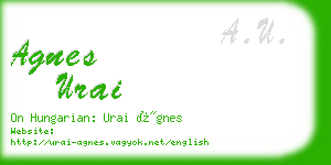 agnes urai business card